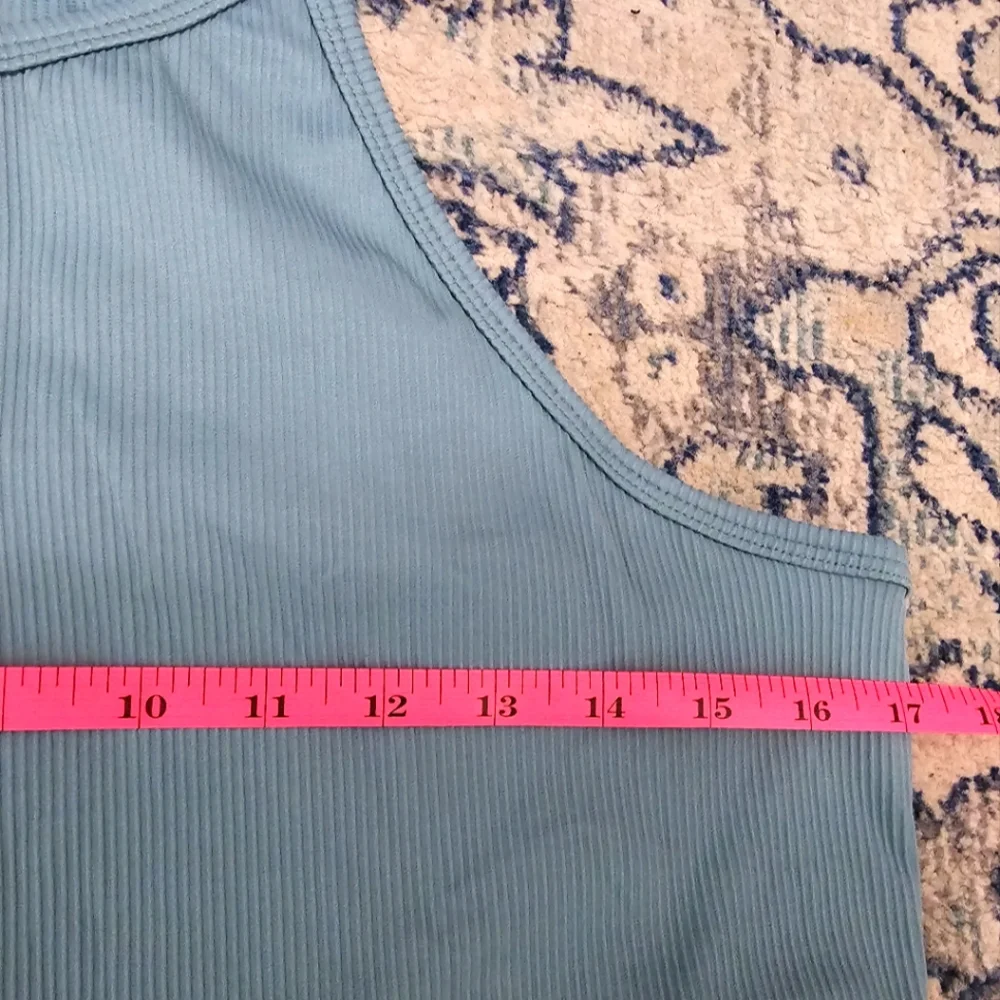 NOBULL Teal Ribbed Tank Top - Picture 2 of 5